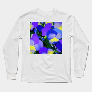 Little Purple Pansies Long Sleeve T-Shirt